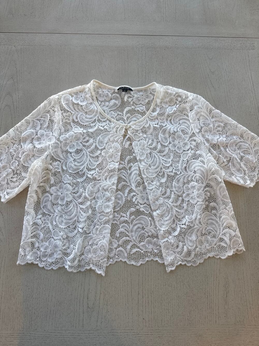 Connected Apparel White Lace Cardigan Fairycore Balletcore Alt Alternative